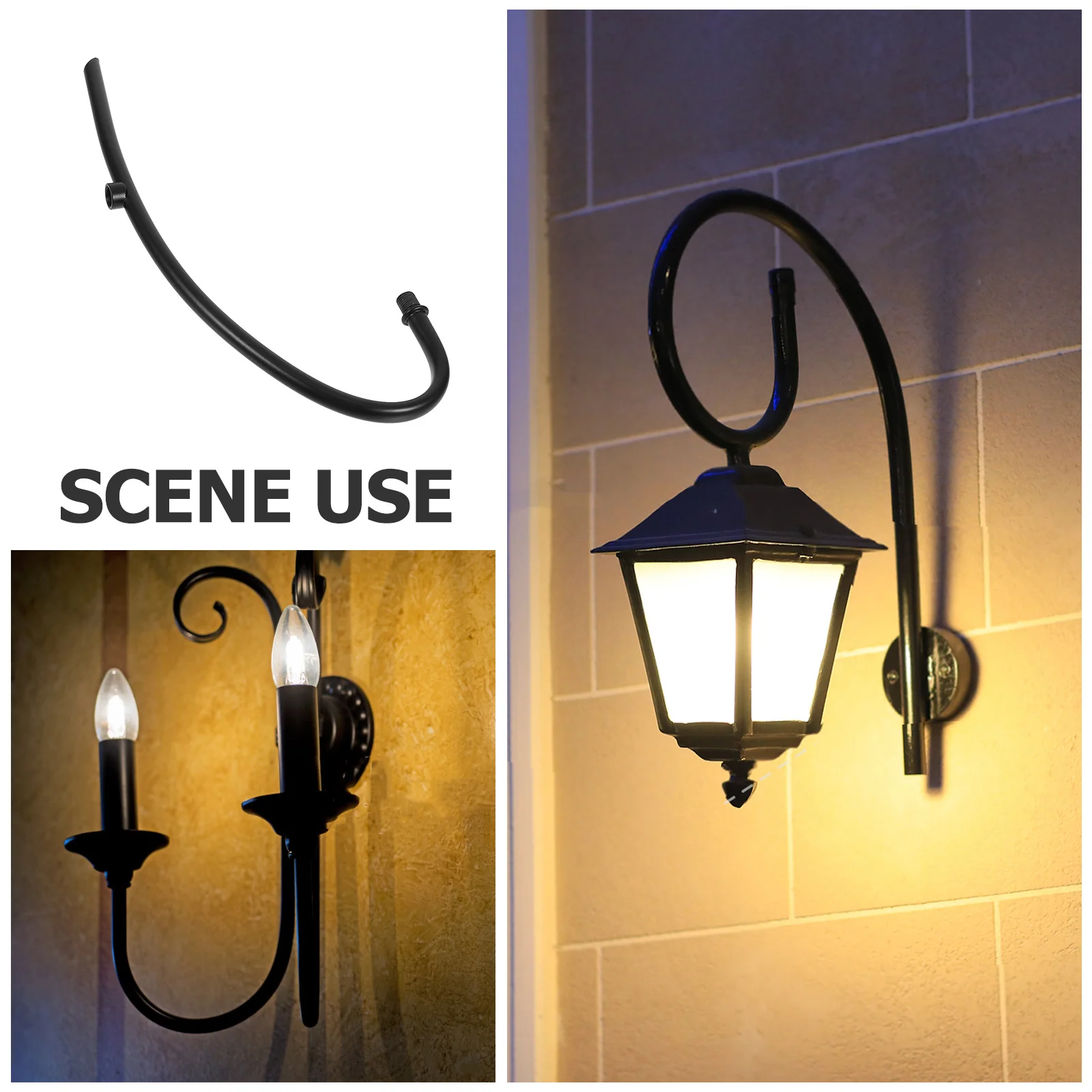 Metalowy gięty trzpień do oprawy oświetleniowej, zamiennik zakrzywionego trzpienia, pręty do lamp, części zamienne do naprawy lamp DIY, słup oświetleniowy