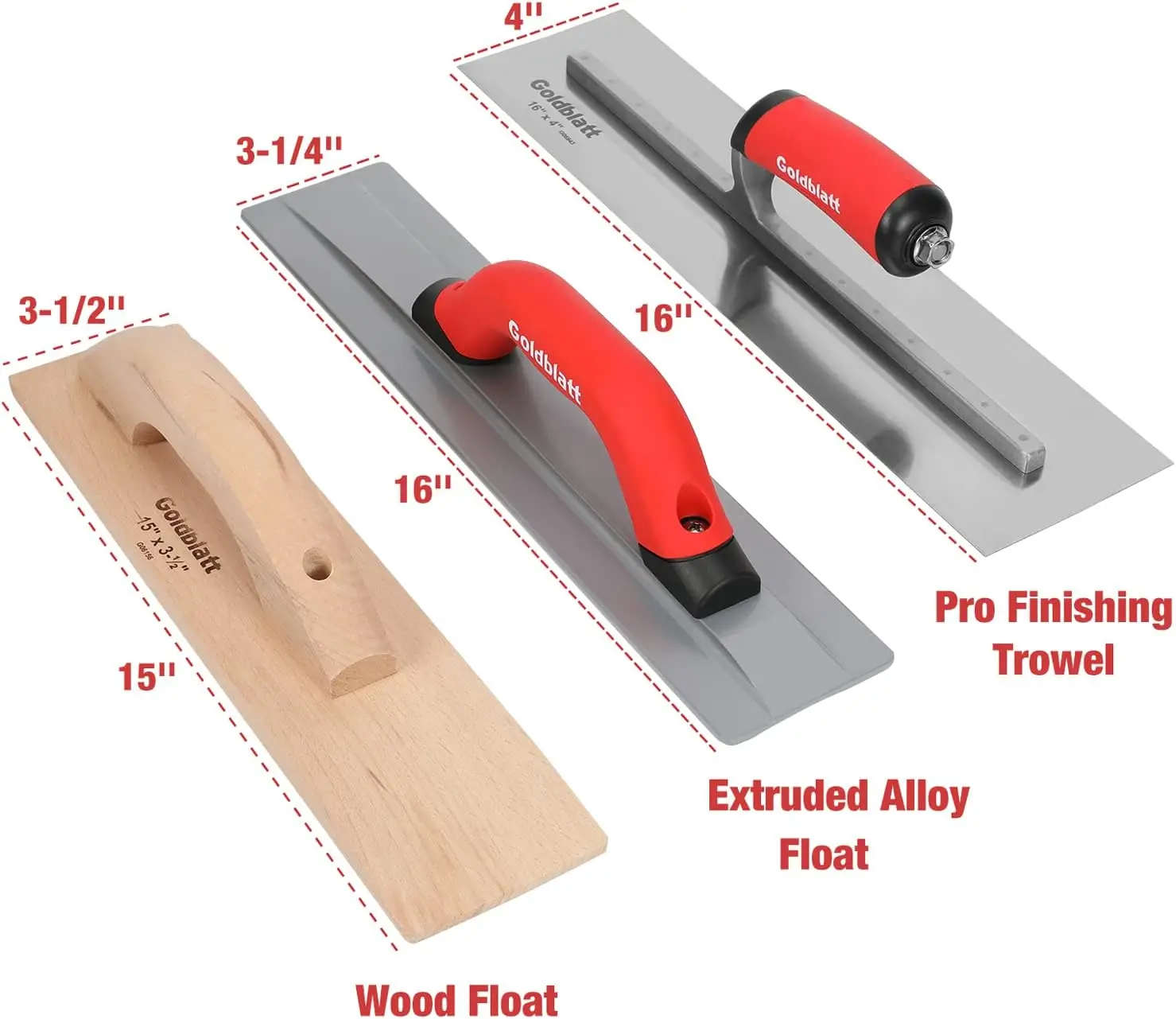 Imagem -02 - Alvenaria Mão Tool Grupo Inclui Acabamento Trowel Gauging Trowel Groover Edger Extrudado Float Liga Madeira Float Pcs