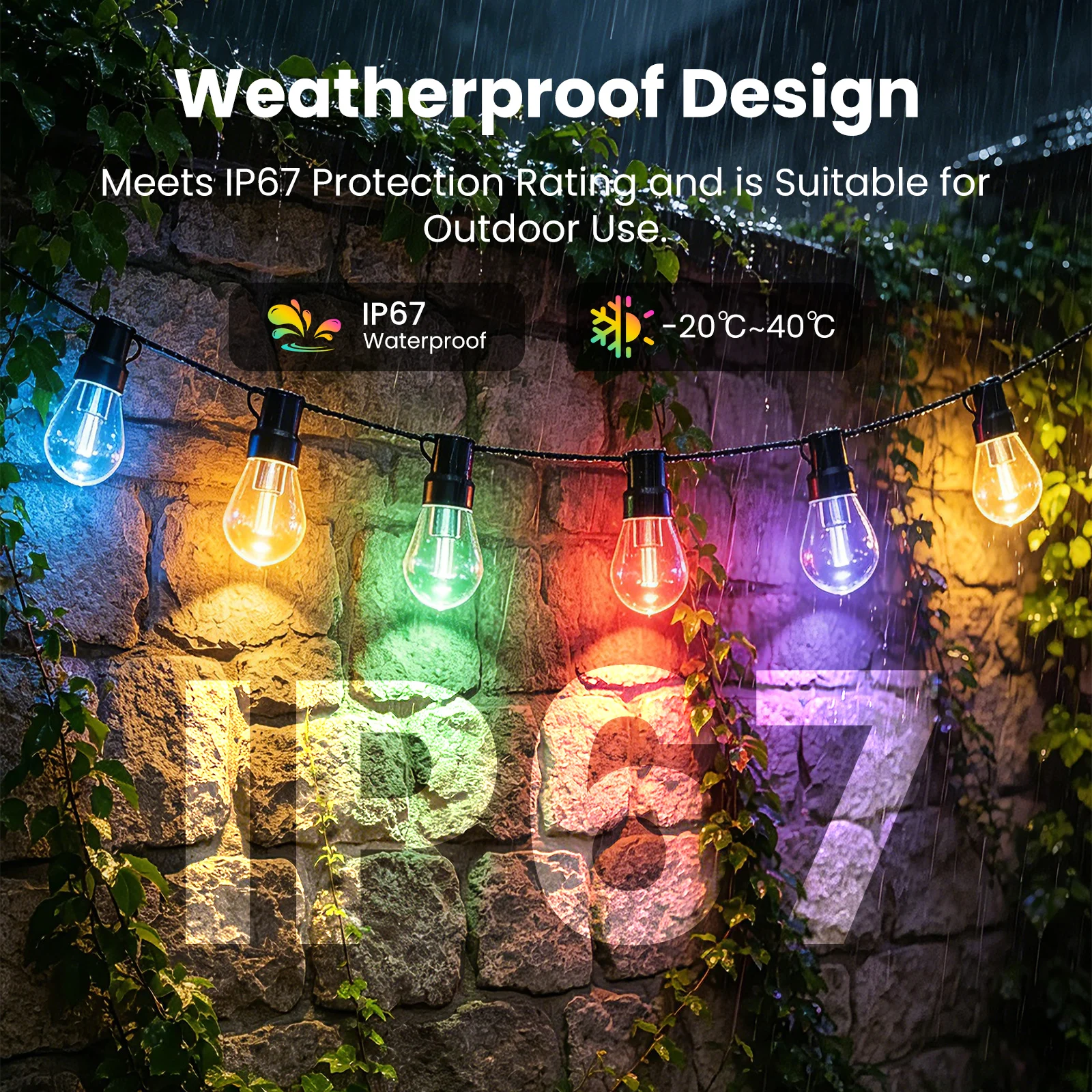 120M-45M ไฟ LED อัจฉริยะกลางแจ - Smart Garden Led Lights บทวิจารณ์และราคา