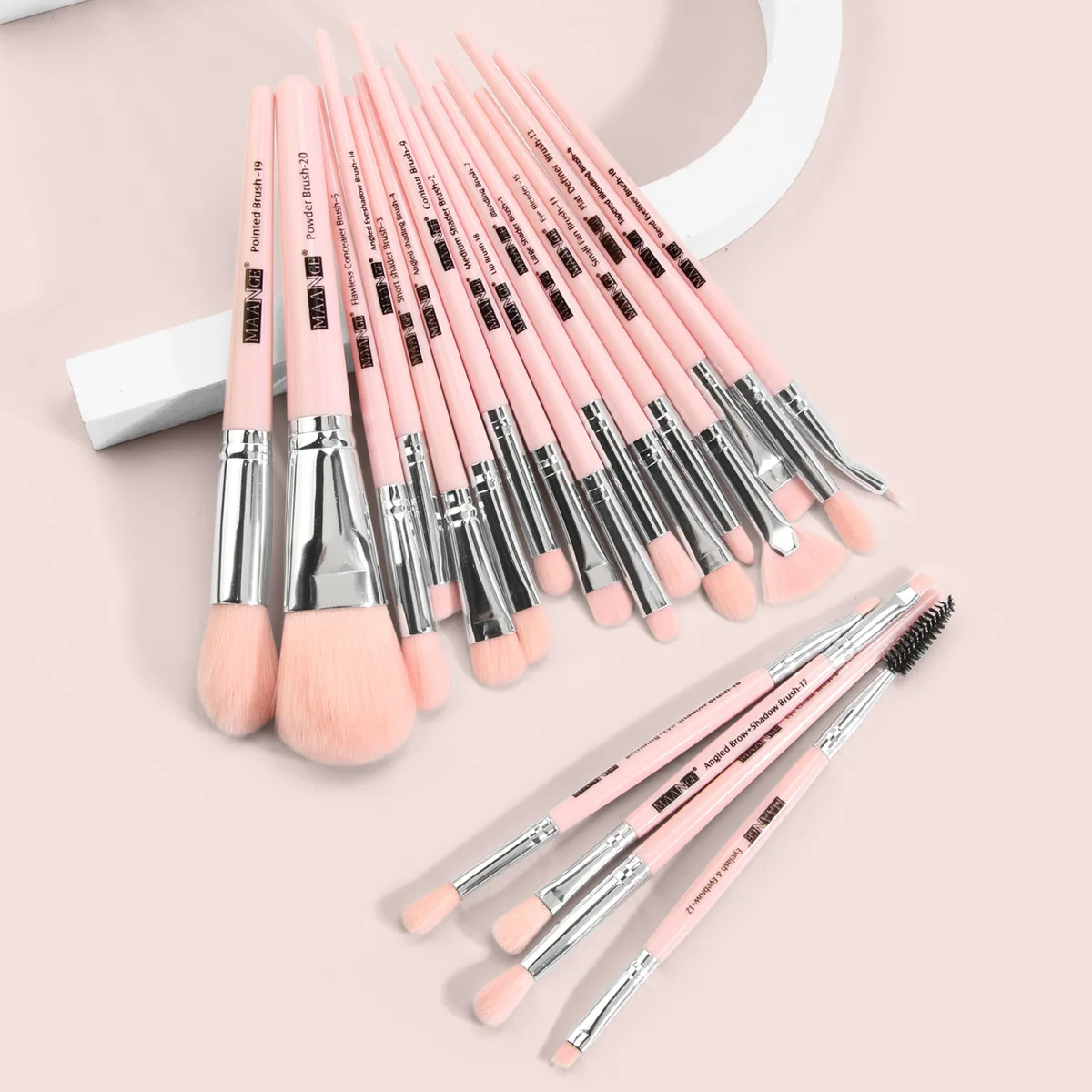 20 個のメイクブラシプロフェッショナル化粧品パウダーアイシャドウファンデーション美容ツール女性のためのメイクアップツールセット