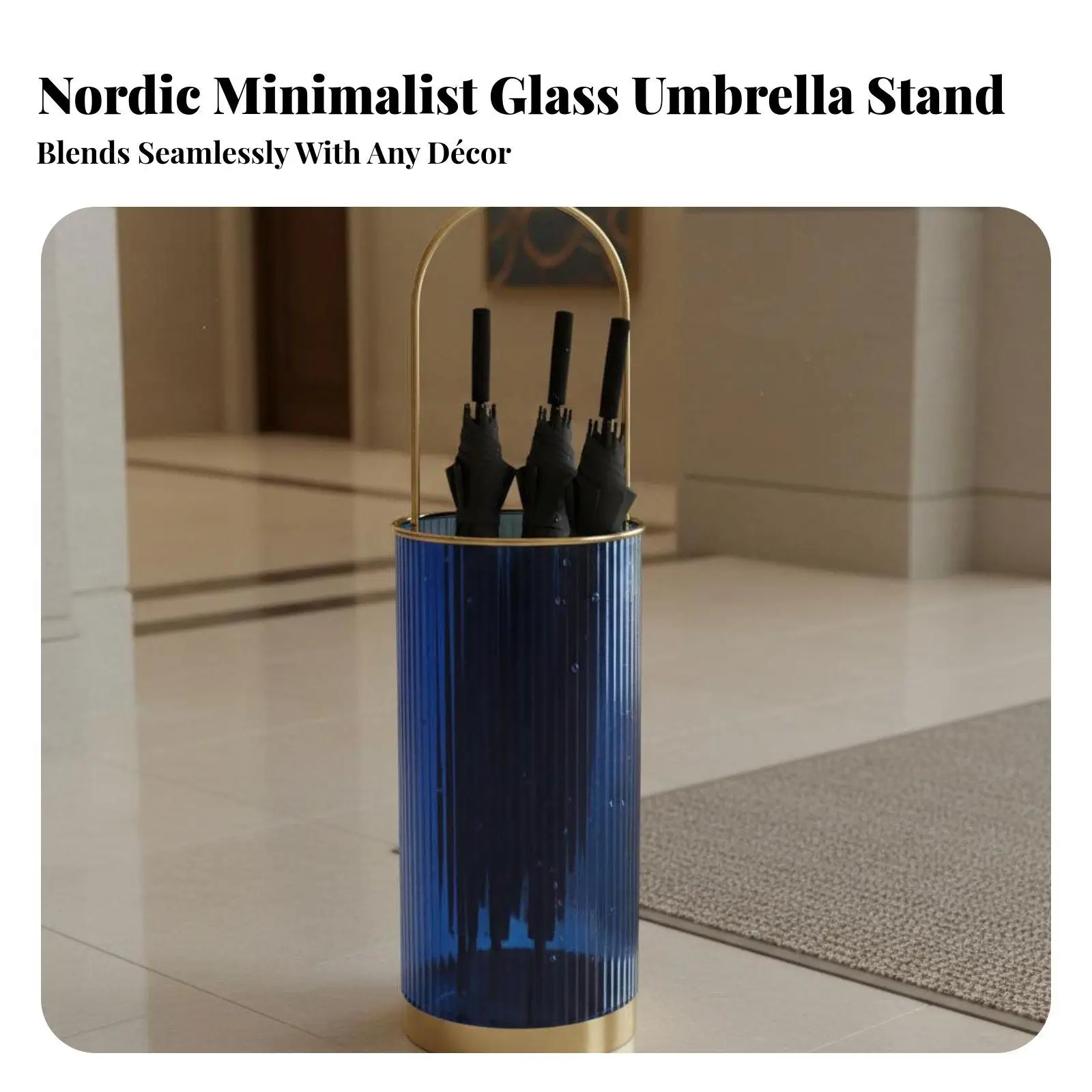 Freestanding Umbrella Rack Nordic Design Freestanding Umbrella Rack with Handle