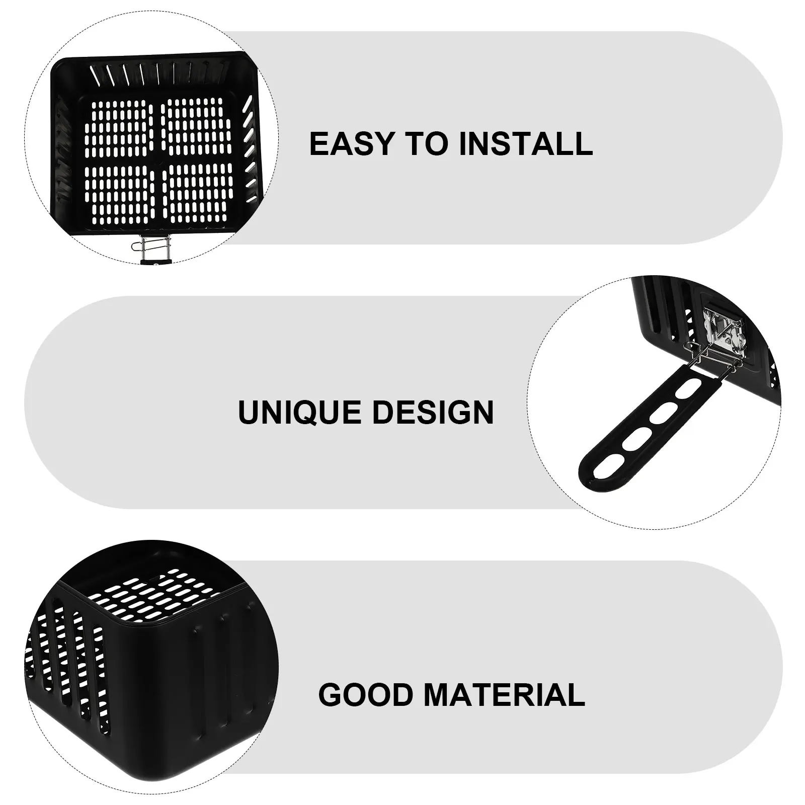 

1 pc Electric Fryer Baking Basket Carbon Steel Multipurpose Storage Sturdy Grilling Reusable Food Safe Environmentally Friendly