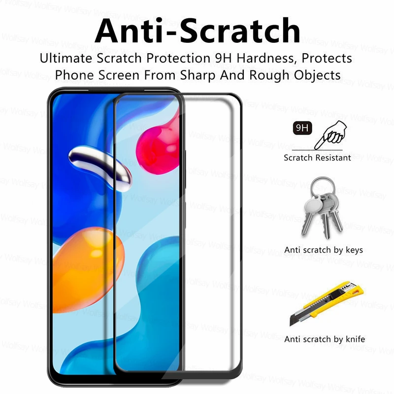 Full Glue Glass per Xiaomi Redmi Note 11S Glass Screen Protector Redmi Note 11S 10 9 8 Pro vetro temperato Xiaomi Redmi Note 11S