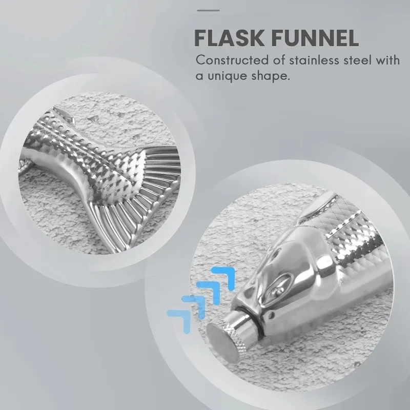 Fish Shape 304 Stainless Steel Mini Hip Flask 4.5oz Portable Alcohol Flask Laser Engraved Novelty Gift for Men Outdoor Drinking