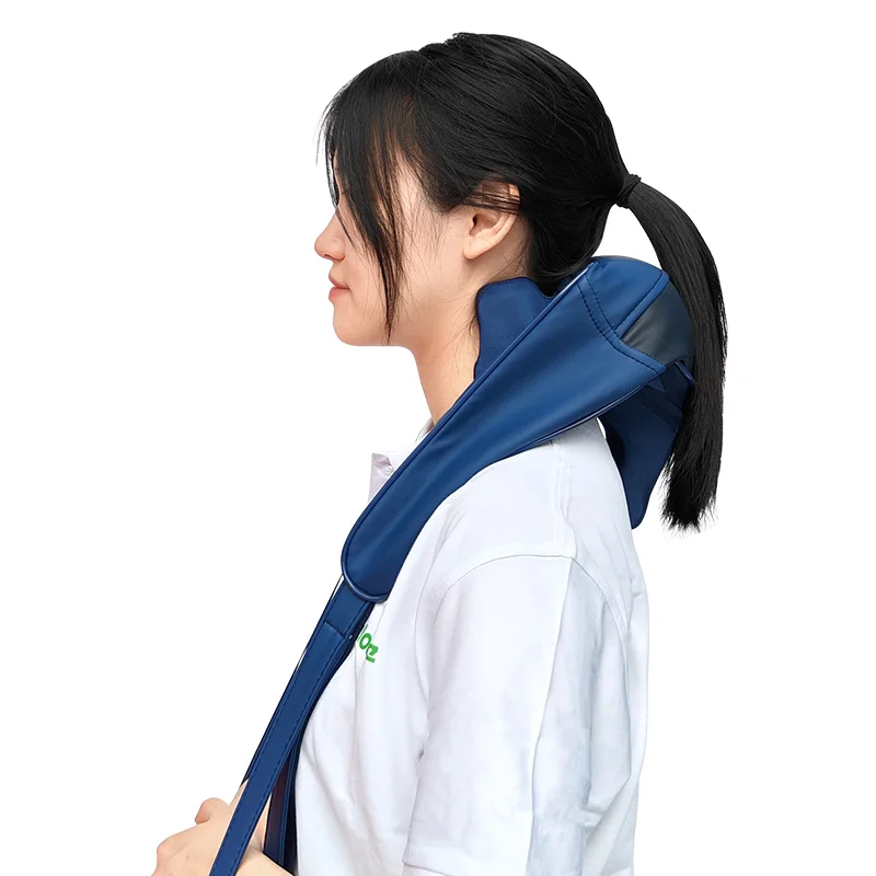 Wireless Electric Neck Mass-ager Shiatsu Neck and Shoulder Mass-ager for Neck Back Body Mass-ager with Heating