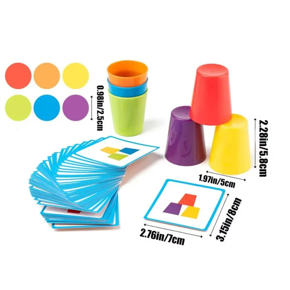Jeu de tasses empilées de couleurs assorties, Montessori, éducation précoce, jouet de lancer de pièces de monnaie en bois, exercice de tri