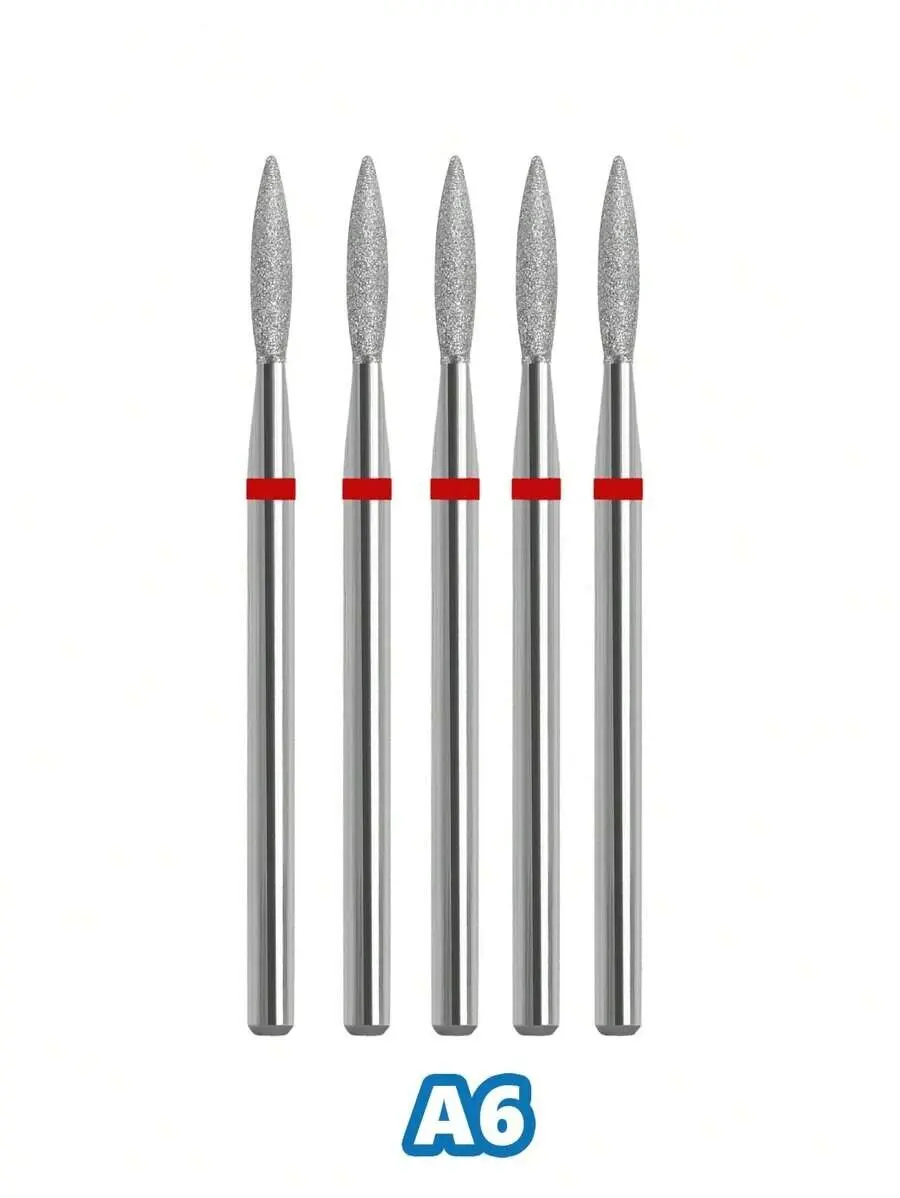 Juego de brocas de diamante para uñas, fresas eléctricas para manicura, rebaba rotativa, limpieza de cutículas, accesorios de taladro para manicura, 5 uds.