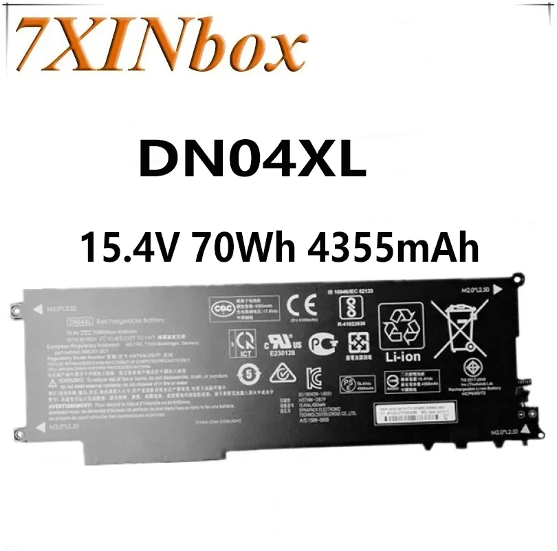 

7xinbox 15,4 V 70Wh 4355mAh оригинальный DN04XL Аккумулятор для ноутбука HP HSTNN-DB7P 856843-850 856301-2C1 серии