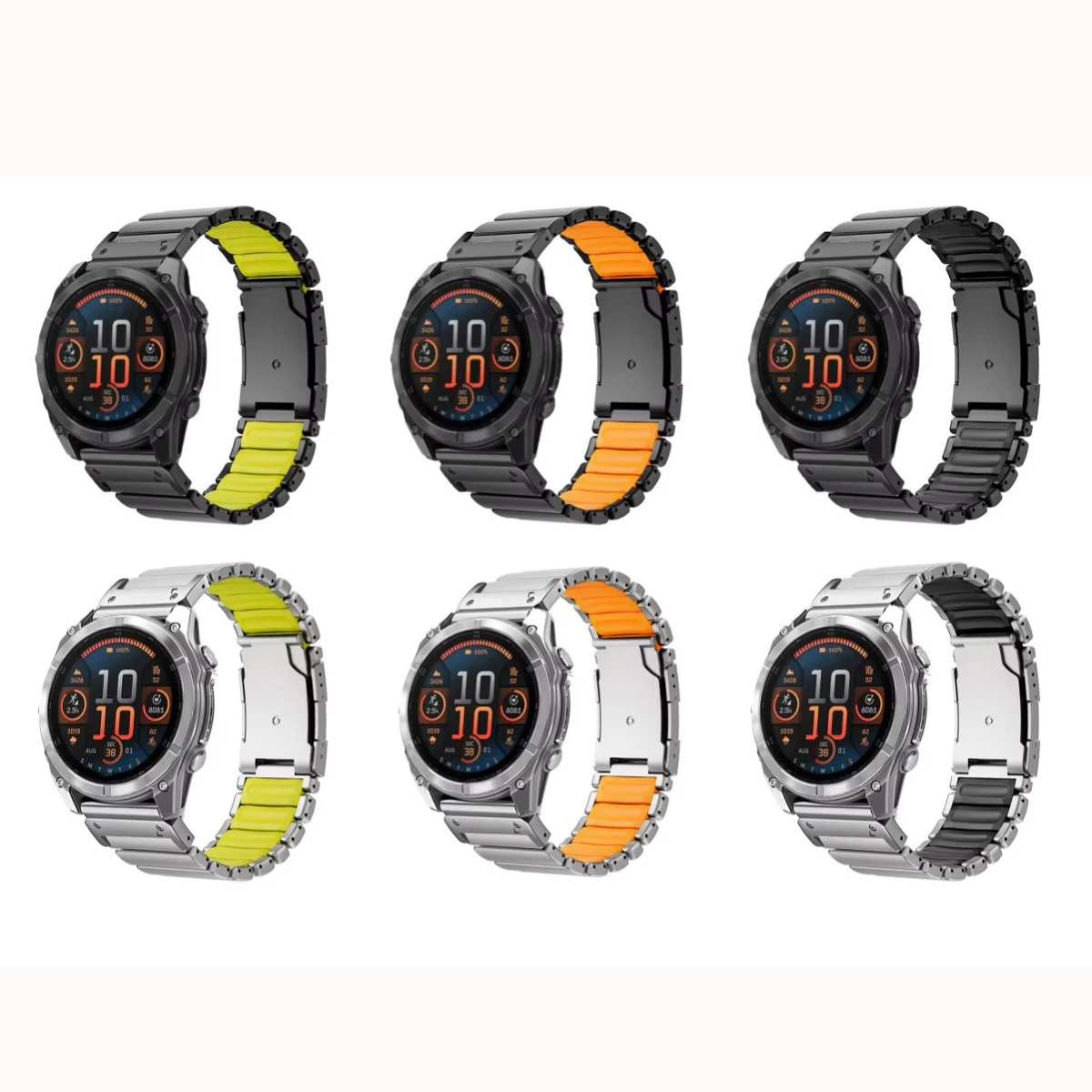 Titanium 26mm Quick Fit Band for Garmin Fenix 8 51mm / 7X Pro / 6X / 5X / 3 Tactix 7 Enduro 3 Instinct 2X Solar Metal Strap