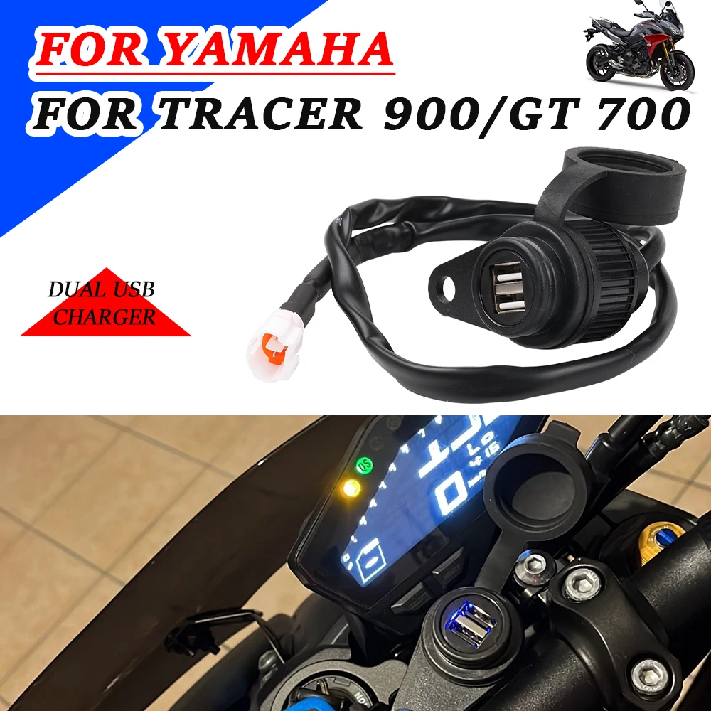 

Motorcycle Accessories 12V DV Double USB Charger Adapter Socket Converter For Yamaha Tracer 700 Tracer900 GT Tracer 900GT 900 GT