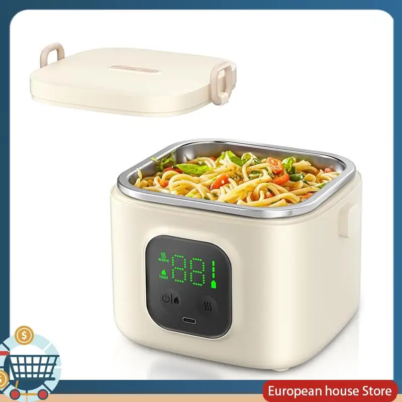 

ABFA For Adults Kids Cordless Electric-Food Warmer Lunch Box Portable Type-C Charging For Work Go To School