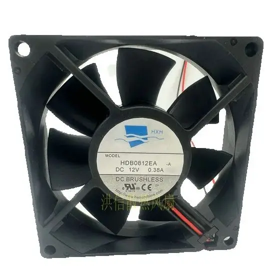 

HXH HDB0812EA 80x80x25mm 2-Wire Cooling Fan DC 12V 0.38A for Computer Electronics