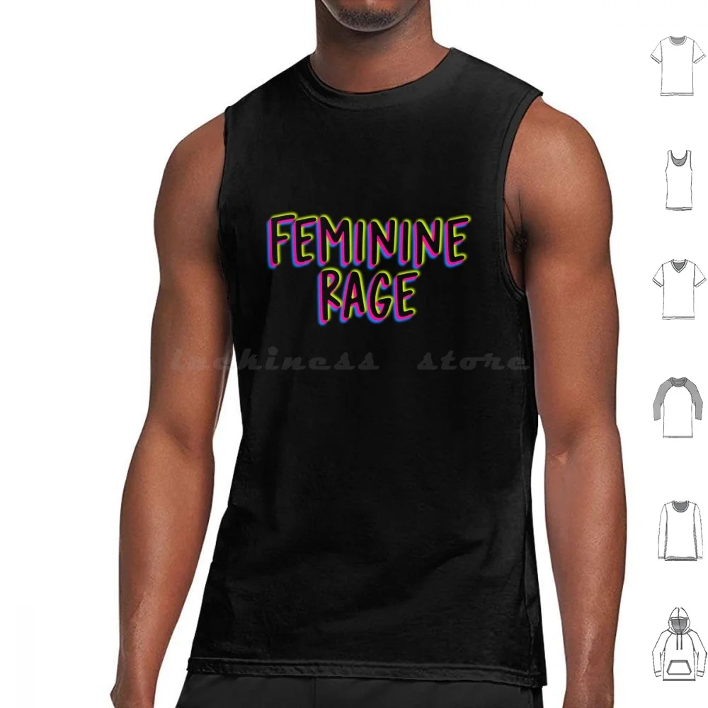 Camisetas sin mangas femeninas Rage chaleco sin mangas femenino Rage Rage Against The Machine Feminismo feminista mujeres Kick
