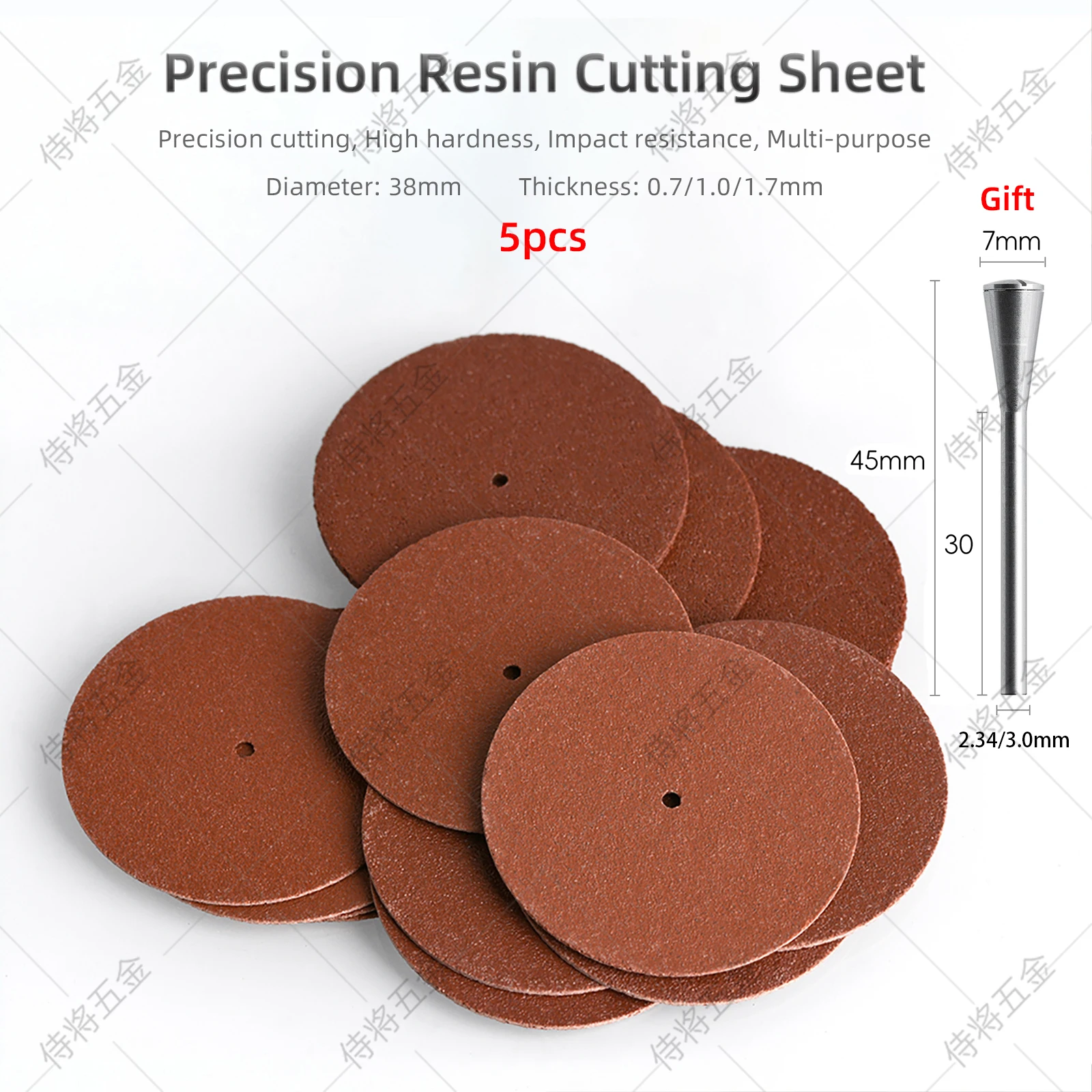 5PCS 38mm*0.7-1.7mm Resin Cutting Sheet For Jewelry Dental Lab Metal Cutting Grinding Polishing Separating Grinding Wheel Disc