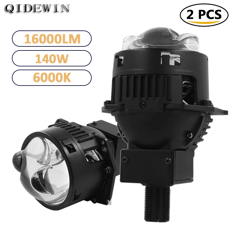 3 Inch Led Projector Dual Lens 140W Universal Headlights High Power Fog Light  Lights for Vehicles Laser Lenses Spotlights 2PCS