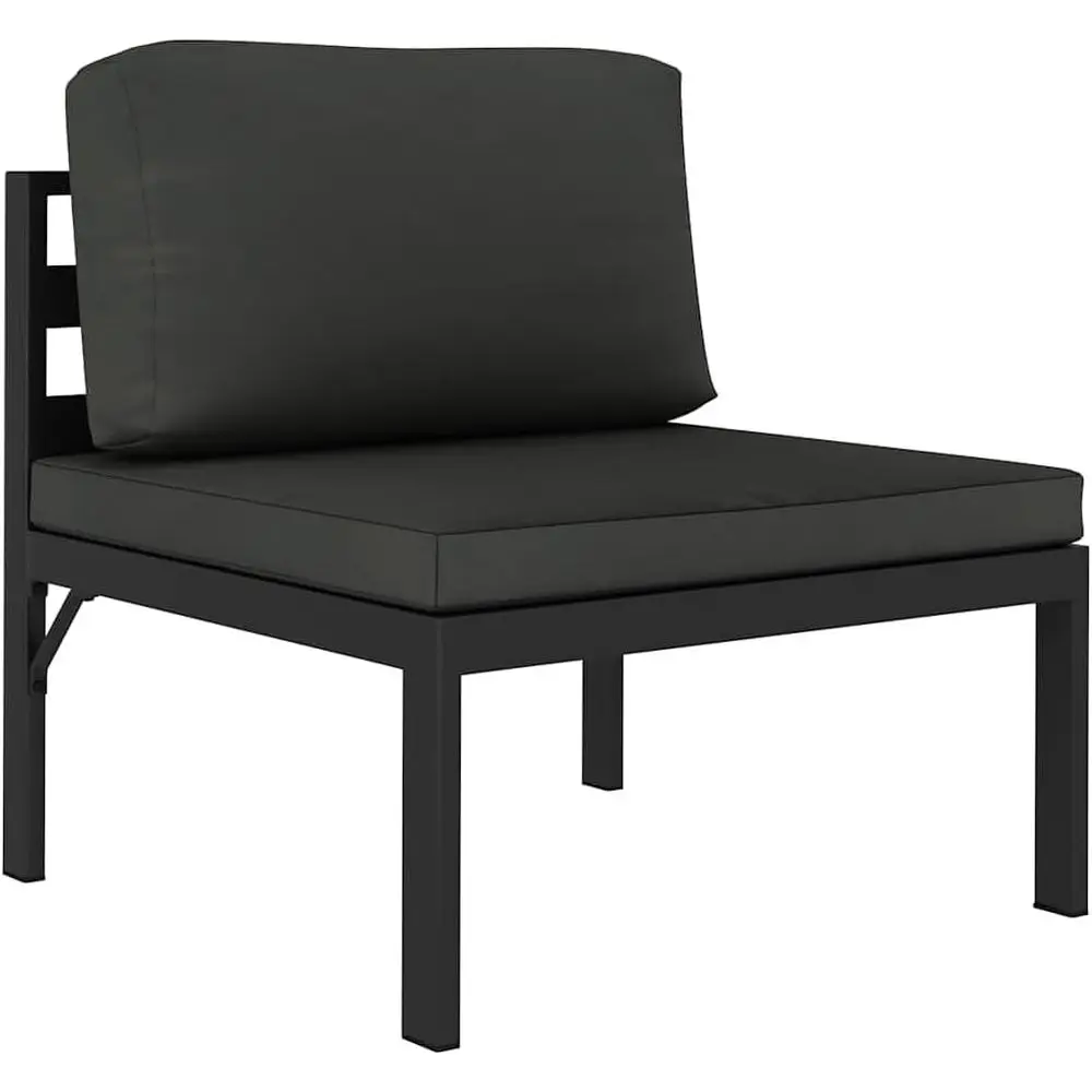 

Антрацитовый секционный диван с прочными и удобными съемными подушками из полиэстера для использования в помещении и на улице