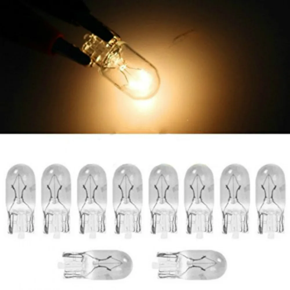 10Pcs 70V T10 W3W 194/501 4300K 3W wedges clear car light source Halogen Bulb Signal Interior Car light Lamp car light source