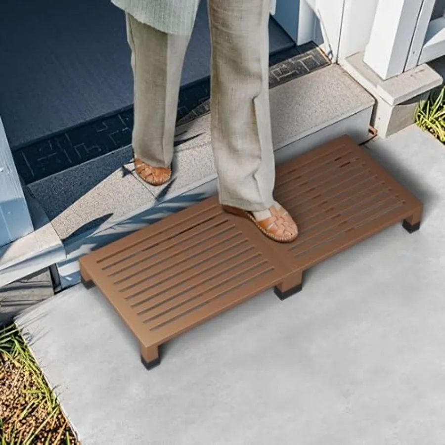 

One Step Stool Platform 3.8" Height for Adults . Heavy Duty/Portable/Nonslip/Durable Construction Safe Step Stool for Bedroom/K