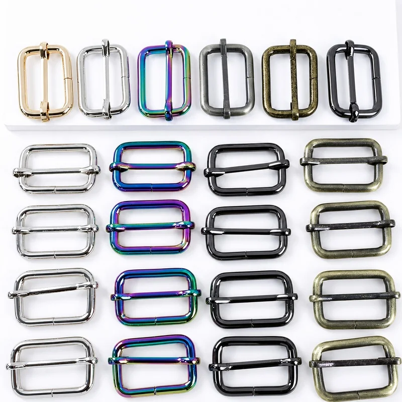 10 Stück 20-50 mm Metallschnalle, Dreifach-Gleitschließe, Haken für Haustierhalsband, Taschenriemen, Gurtband-Schnallen, DIY-Hardware-Zubehör – Detail 2
