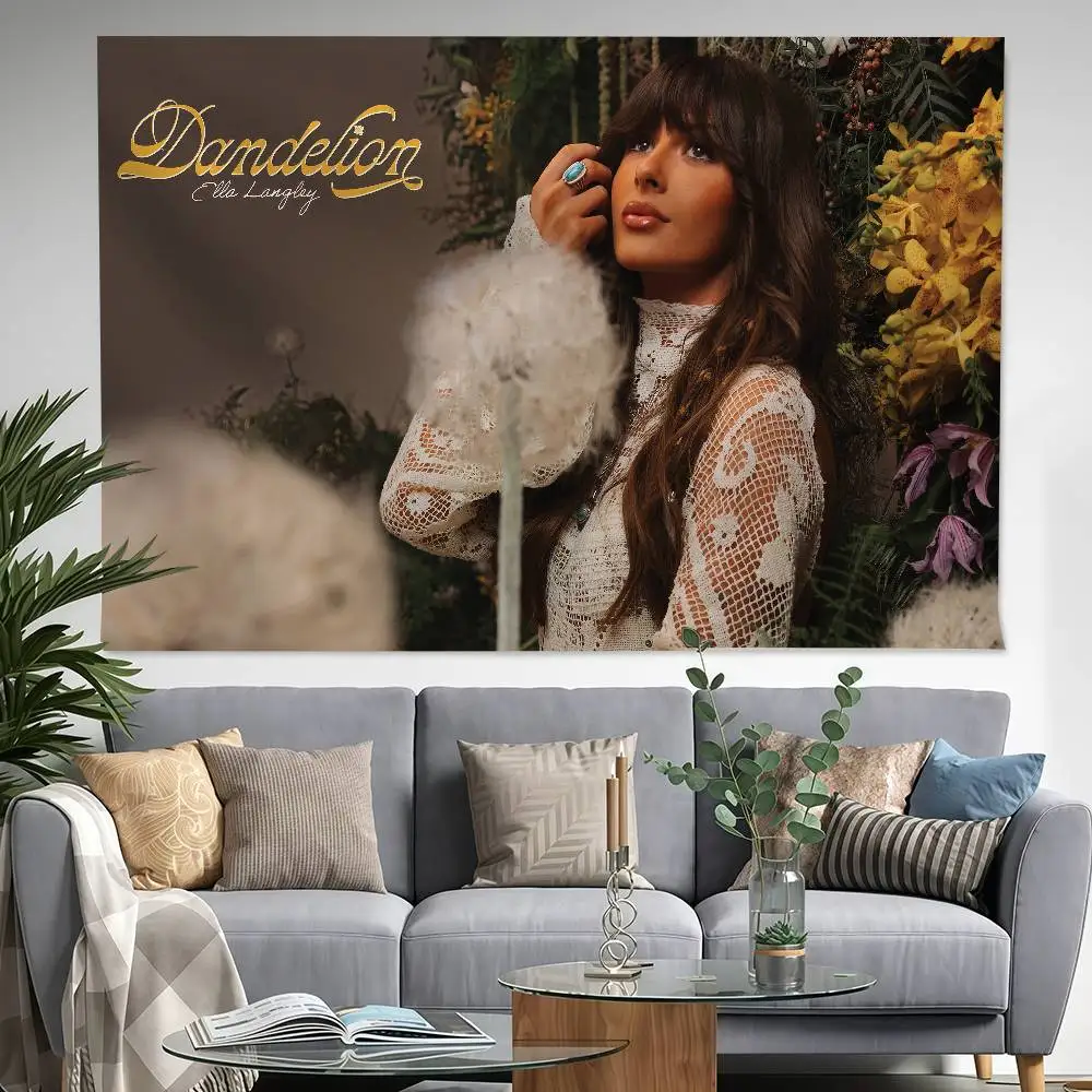 E-Ella Singer Langley Dandelion 150x200cm 60x90cm Flag Decoration Outdoor Picnic Party Home Camping Party Art Hanging Banner