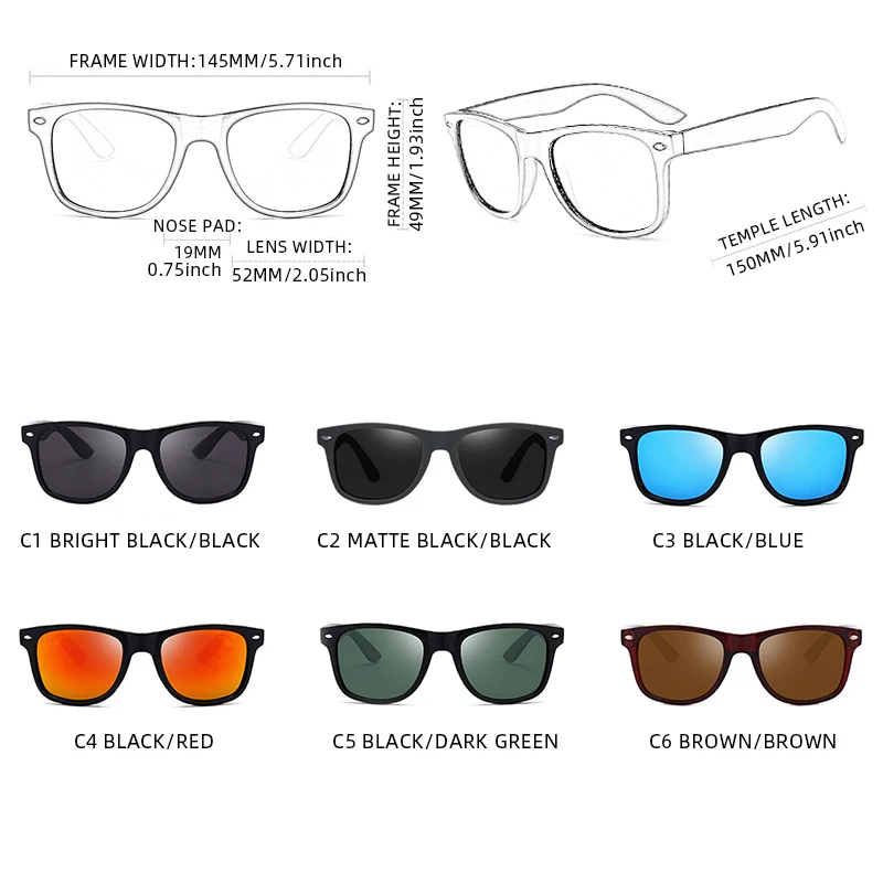 Klassische Quadratische Polarisierte Sonnenbrille Männer Frauen Retro Schwarz Sonnenbrille Männlich Weiblich Mode Sommer Anti Glare Driving Shades