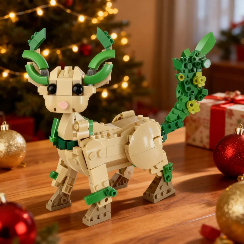 301pcs MOC Leafeon Alt Build! Pet Anime Model Building Blocks Birthday Creative Art 3D Craft Assemble Brick Display Education