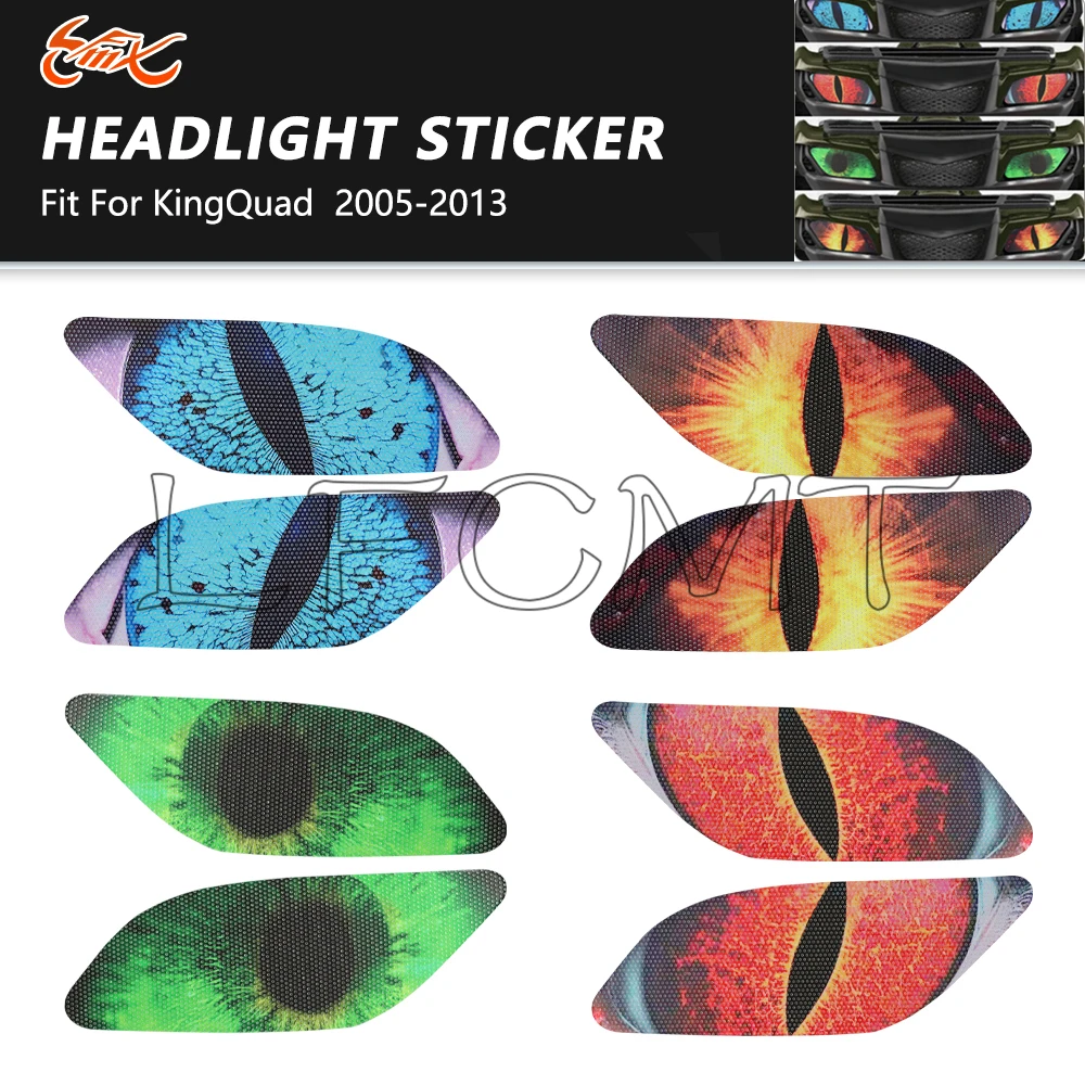 

1 пара защитных наклеек на фары, декоративные наклейки для передних фар, подходят для SUZUKI King Quad KingQuad 400 450 750 500 700