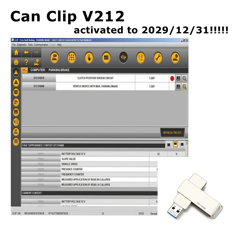 Software Can Clip V212 para Renault, software de diagnóstico OBD2 + Reprog V191 + Dialogys V4.72 a través del enlace de descarga, gran oferta, 2024