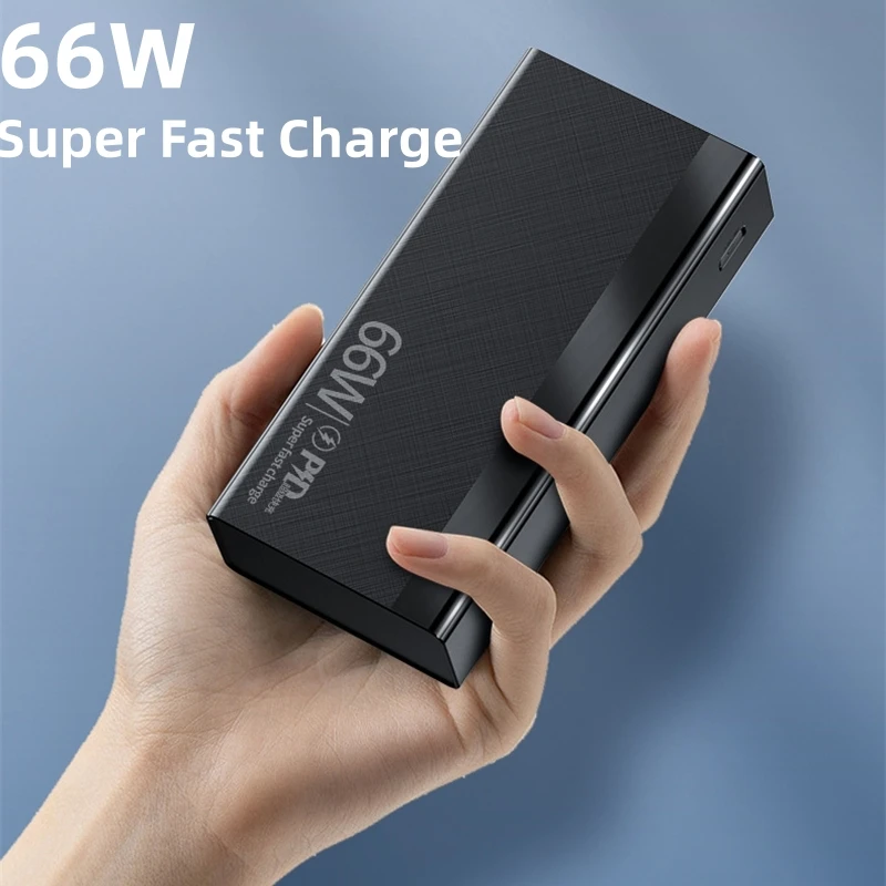 Cztery Port USB Power Bank 30000mAh przenośna ładowarka 66W do szybkiego ładowania Powerbank dla iPhone 15 Xiaomi Mi Samsung zewnętrzna bateria