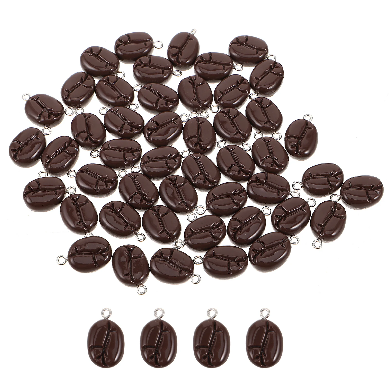 

Миниатюрные подвески в виде кофейных зерен, реалистичные бусины из смолы в форме еды для изготовления ожерелий, браслетов, серег, для рукоделия и создания украшений своими руками