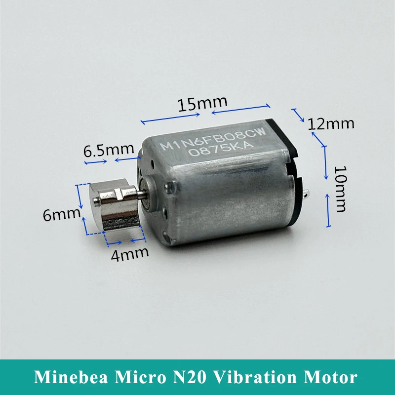 Minebea M1N6FB08CW Mini N20 Vibration Motor DC 3.7V-5V Micro 12mm*10mm Vibrating Motor Eccentric Wheel Vibrator DIY Toy Massager