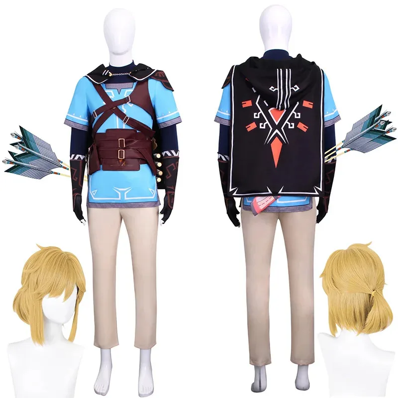 

l2025l New Link Cosplay Costume Children Adults Suits Kids Women Men Anime Party Role Playing Outfits Wig Accessories Props Clot