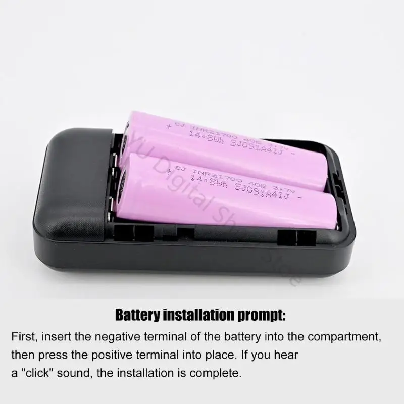 96BA Assembly Battery Shell Housing for Two 21700 Cells and Display Window