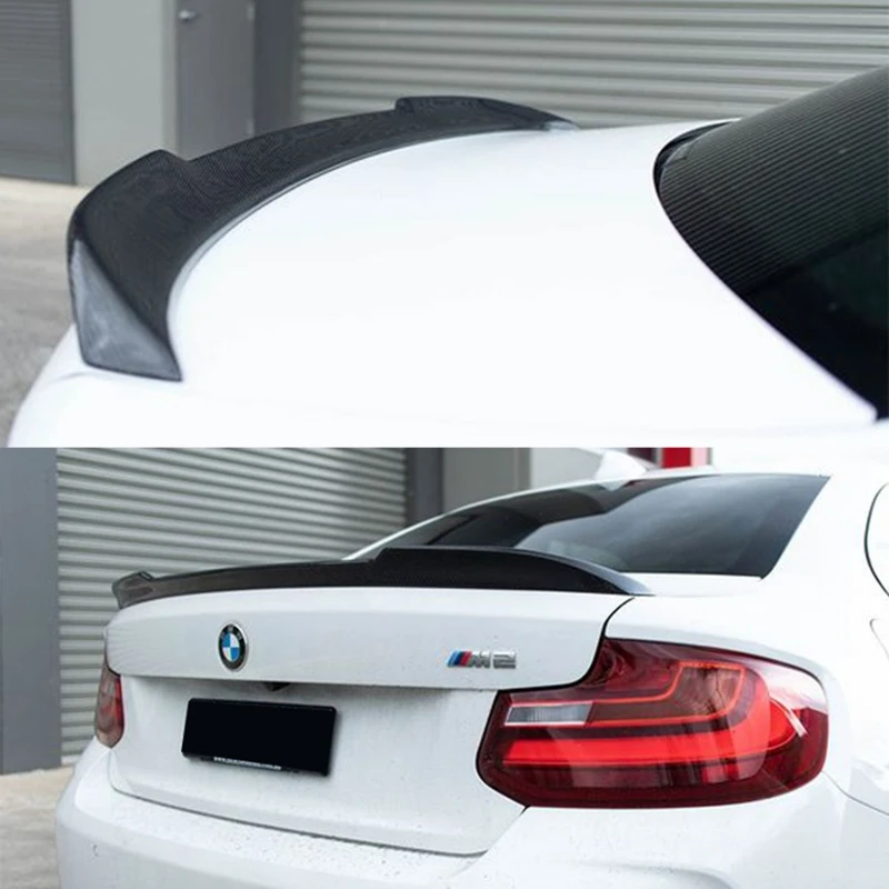 CS style carbon fiber primer black color spoiler for BMW 2 Series F22 F87 M2 2014-2019 M235i M240i 218i 220i 228i