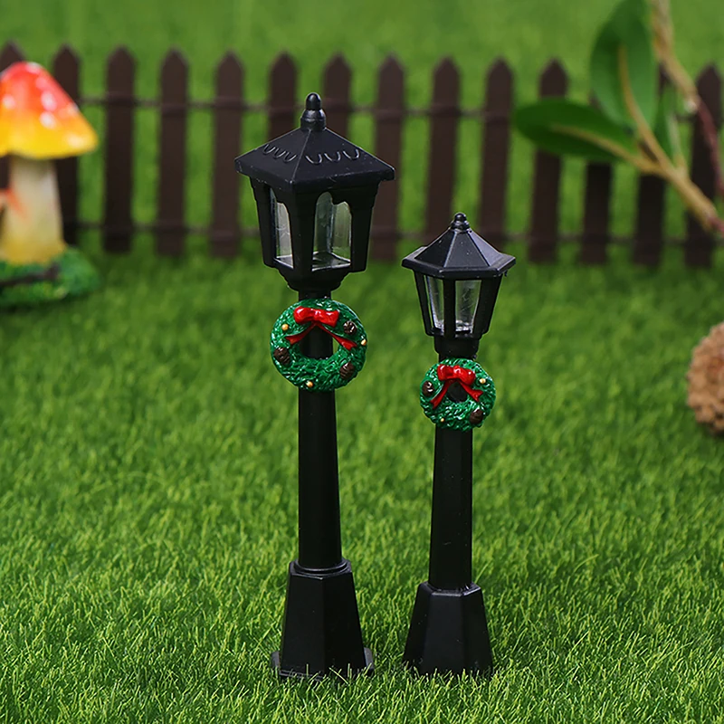 

1/12 Dollhouse Mini Street Light Models Dollhouse Christmas Street Lamp Ornament Dolls House Micro Fairy Garden Decoration