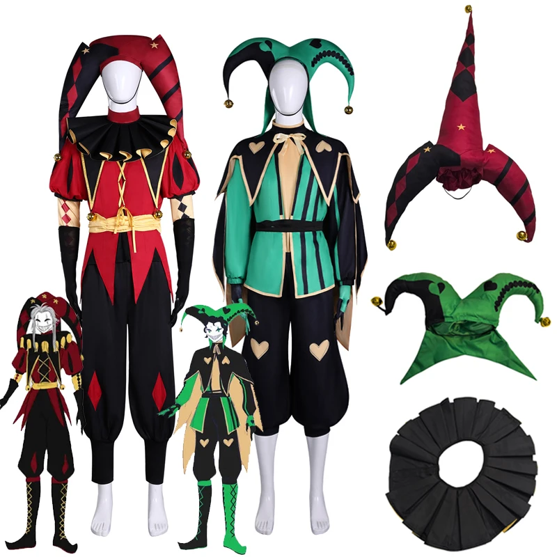 Freak Circus Harlequin Clown Costume Full Set – Pierrot Jester Unisex Cosplay Outfit for Halloween Carnival Fancy Dress 2026 view 2