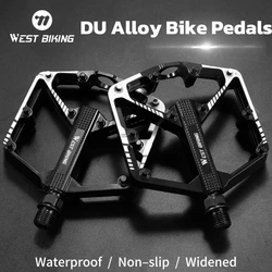 WEST BIKING pedali per bicicletta sigillato DU cuscinetto pedale antiscivolo Mountain Road Bike ciclismo lega MTB pedale accessori per biciclette