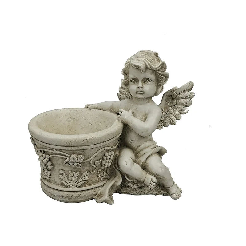 

CX outdoor garden angel resin handicraft ornament, flower tank micro-bonsai decoration