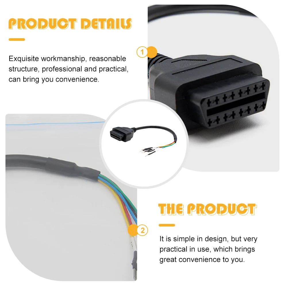 

KCAN Diagnostic Cable for Motorcycle Car Truck 16 Pin Female Connector ABS Rubber Aluminum Alloy Engine Tester Fault Tool