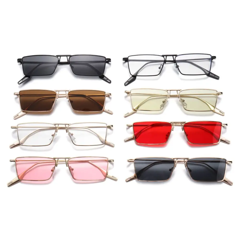 

Women&Men Narrow Rectangular Metal Sunglasses Eyewear Shades Hip-hop Sunglasses