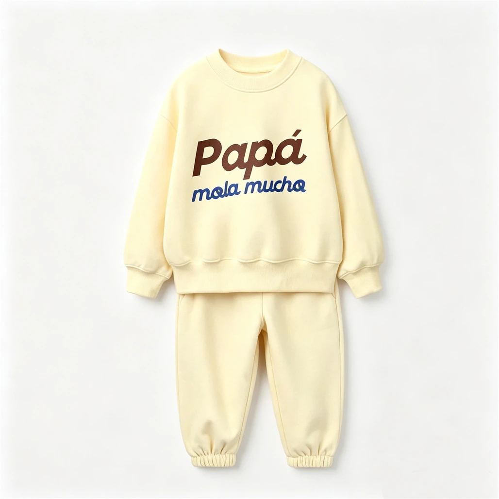 Simple Sweatshirts All-match Pants 2pcs Child Fashion Hoodie Loose Pants Spring Autumn Clothes Crewneck Pullovers Tracksuits