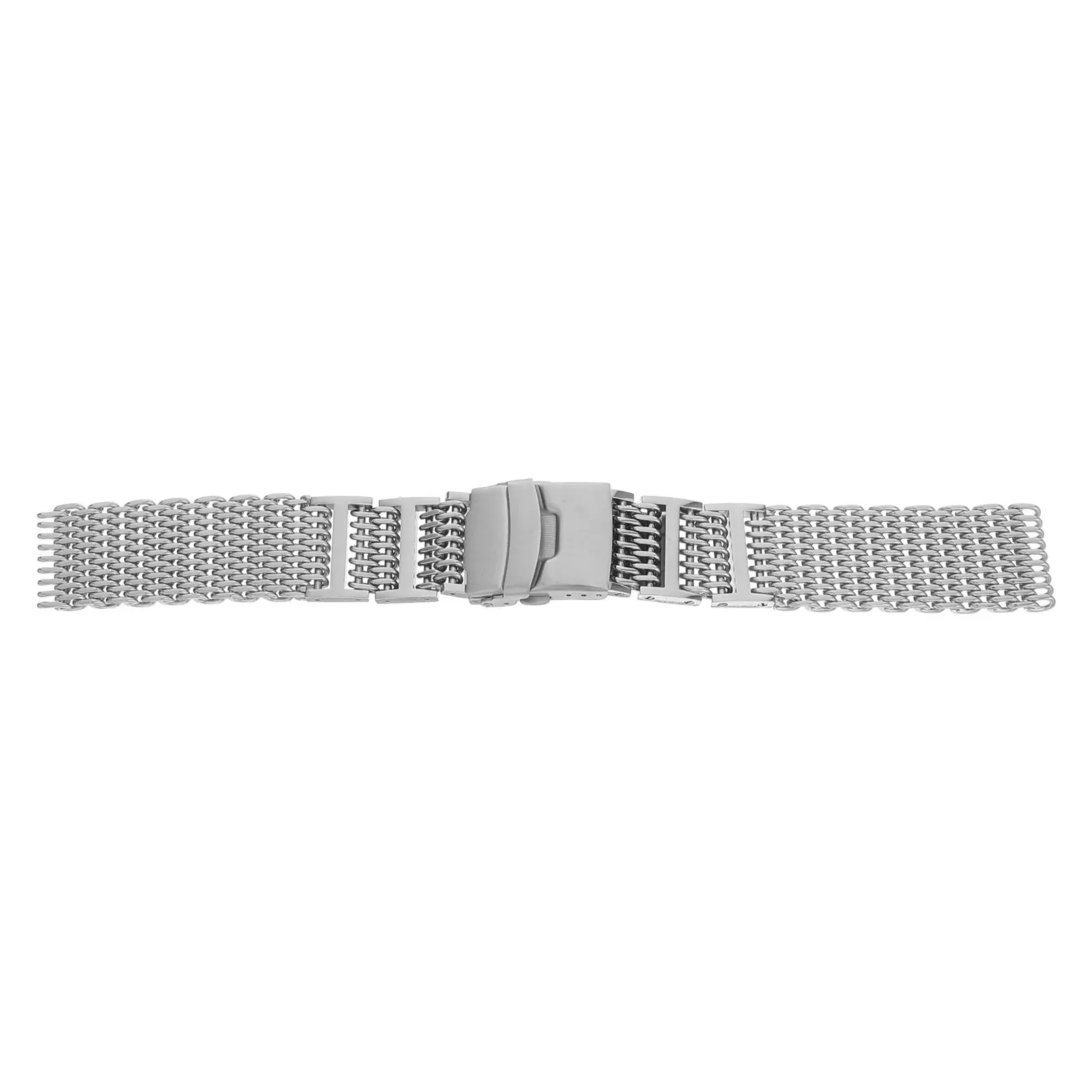 

22Mm Stainless Steel Shark Mesh Watch Band Classic Timeless Look Strong Corrosion Resistant Replacement Strap Wrist Band Silver