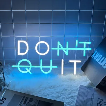 Letrero de neón DON'T QUIT DO IT, letrero Led de neón con cita inspiradora, decoración de sala de juegos, arte de pared para dormitorio, luz de neón motivadora, gimnasio y aula