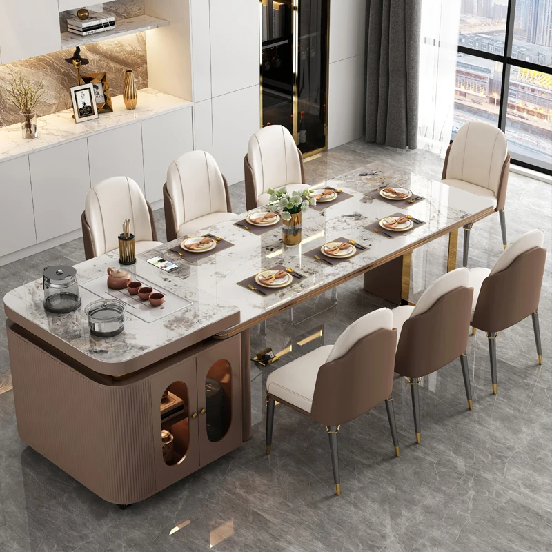 Designer Restaurant Dining Table Small Apartmen Waterproof Designer Organizer Lslands Groceries Makeup Mesas De Jantar Furniture