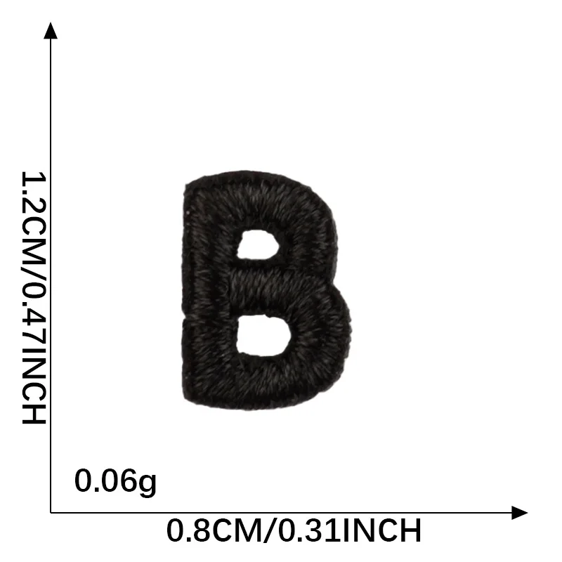 ABC Buchstaben Aufnäher zum Aufbügeln - close-up view