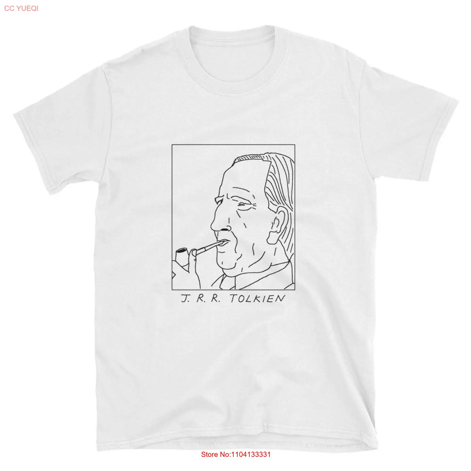 Badly Drawn Authors J R Tolkien T Shirt FREE Worldwide Delivery long or short sleeves