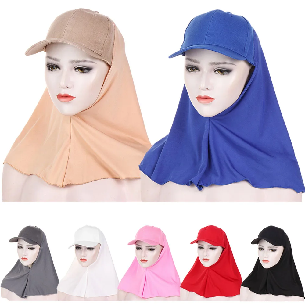 

Niqab Muslim Women Baseball Hat Scarf Hijab Cap Burqa Islamic Headband Wrap Turban Shawls Ramadan Prayer Traditional Headwear