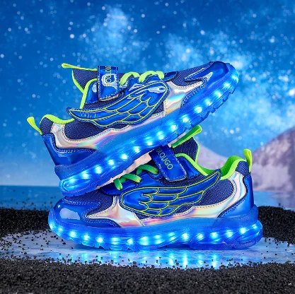 

Size 27-36 Children Glowing Sneakers Kid Luminous Sneakers for Boys Girls Led Shoes with Luminous Sole Lighted Shoes