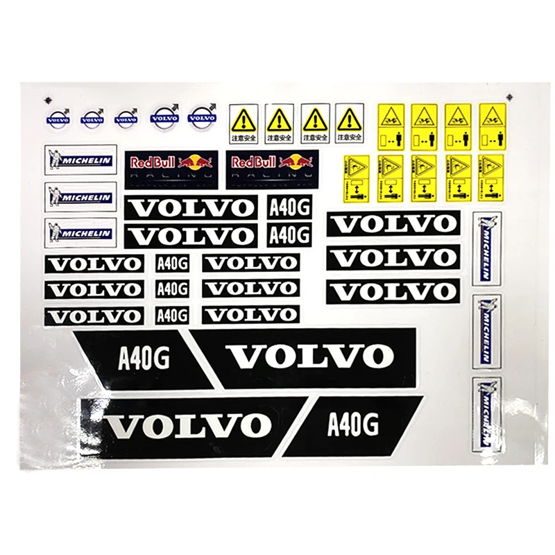 Adesivo 980L A40G WA470 CAT Sticker 1/14 RC caricatore idraulico verricello camion ingegneria telecomando auto adesivo fai da te