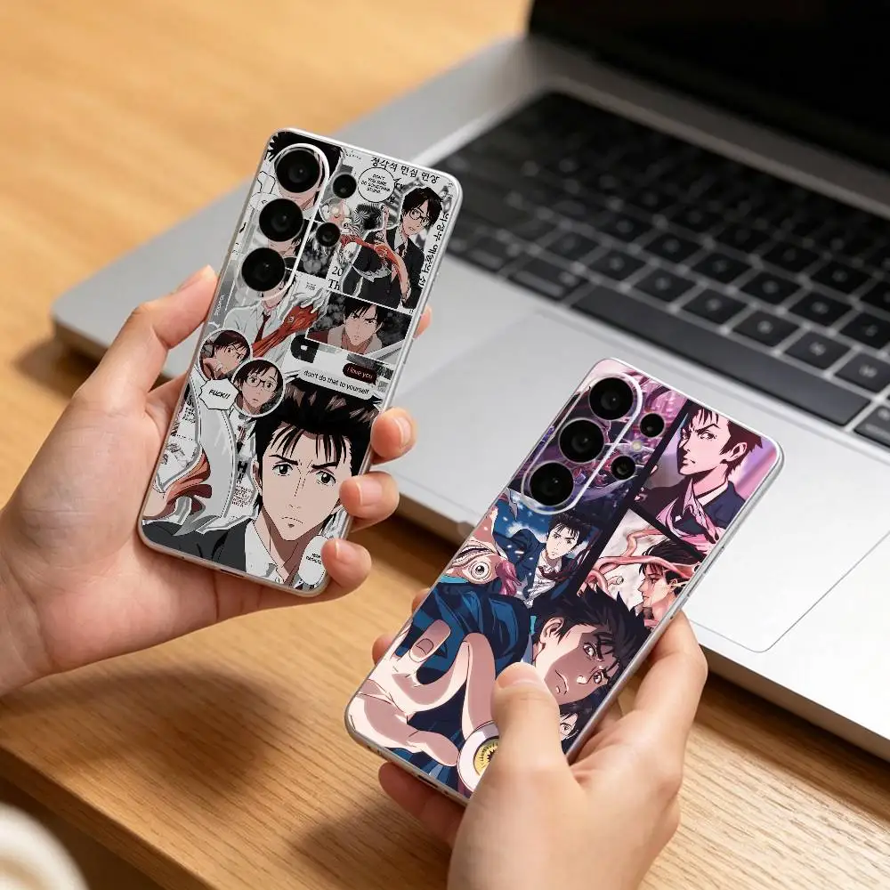 

Anime P- Alien Parasyte Shinichi Clear Hard Phone Case For Samsung S25,24,23,22,21,10,9,Ultra,Plus,Lite Transparent Cover